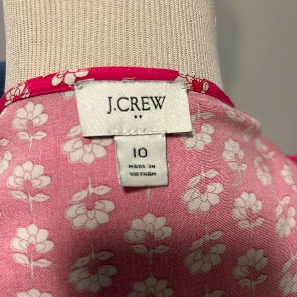 J. Crew Factory Pink Floral Tiered Midi Dress - Picture 7 of 8